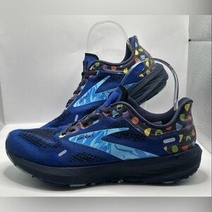 Brooks Launch 9 Shoes Women's 8 Blue Peacoat Yellow Road Running Speed Trainer